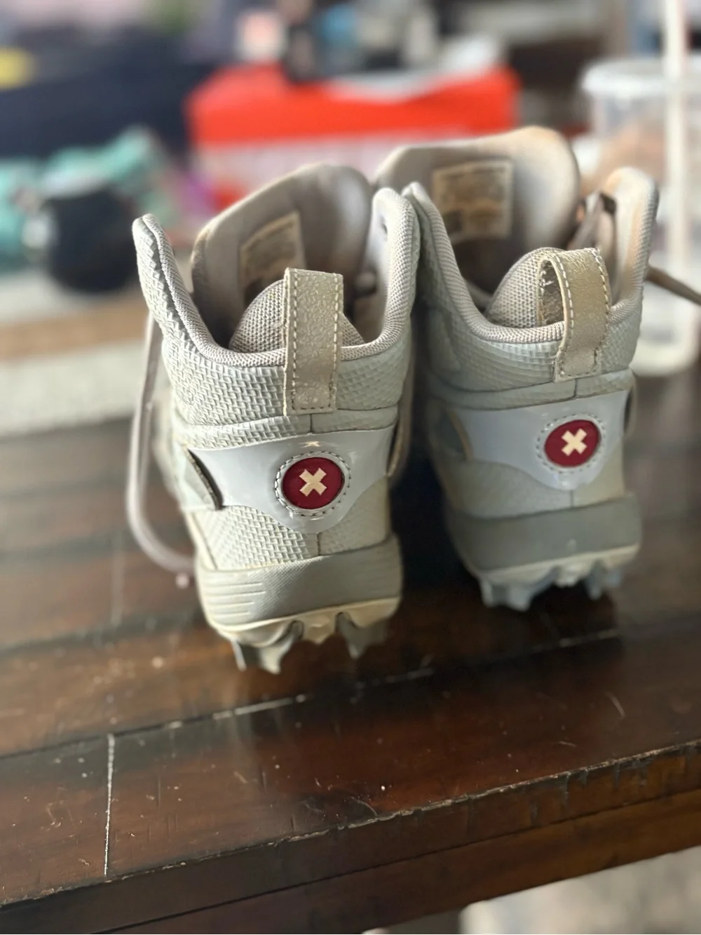 Under Armour: Bryce Harper Kids' Taupe Gray High-Top Athletic Cleats